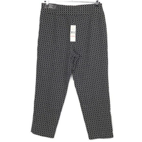 Alfred‎ Dunner Saratoga Pants Black White Proportioned Short 10 - Picture 2 of 9